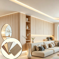 Panneaux muraux modernes pour hôtel de 5 mm et 8 mm, panneaux muraux flexibles en bambou et charbon de bois, panneau en cristal de carbone pour la décoration murale intérieure