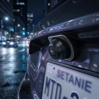 Caméra de recul noire pour voiture avec vision nocturne, objectif fisheye étanche, aide au stationnement