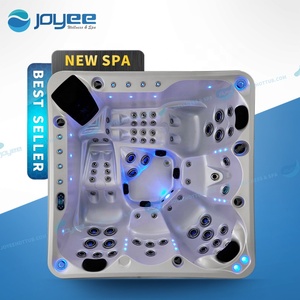 JOYEE, nuevo diseño, bañera de hidromasaje, 2 tumbonas, 5 personas, Spa, hidromasaje al aire libre, casa de masaje sexual, Spa al aire libre con cubierta aislante, Spabad - Product Image 1