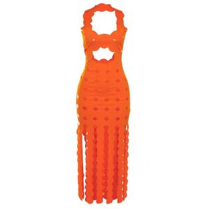 Vestido de fiesta sexy con cuello bajo y espalda descubierta para mujer, con borlas, ideal para discoteca - Product Image 6
