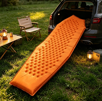 Matelas de couchage gonflable portable à cellules d'air Diamond Dot, en polyester imperméable, pour le camping, la randonnée et le trekking