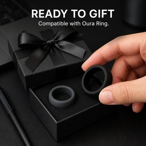 เคสซิลิโคน Oura Ring 5/4 Galaxy Ring RingConn Ultrahuman สีเทาเข้ม-ดำ สำหรับปกป้องสมาร์ทริง ดีไซน์ทันสมัย เหมาะสำหรับผู้ชายทำงาน - Product Image 6