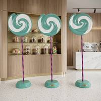 Ensemble de cannes à sucre de Noël en fibre de verre grand format pour la décoration d'ambiance festive des allées et rues de carnaval