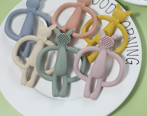 <span class=keywords><strong>Mordedor</strong></span> de silicona con diseño de animales para bebé, conejito de baile de Kola, herramienta calmante para dientes de recién nacido, juguete masticable para bebé sin BPA de grado alimenticio - Product Image 3