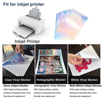 Pembuat Stiker Kustom Die-Cut Vinyl Holografik PVC Label Tahan Air UV untuk Stiker Logo Anime