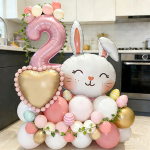 Set di Palloncini a Forma di <span class=keywords><strong>Coniglio</strong></span> <span class=keywords><strong>con</strong></span> Palloncini Numerati Rosa da 32 Pollici (1-9) per Decorazioni Festa a Tema Pasqua, Compleanno, Baby Shower, Giocattoli per Bambini - Product Image 3