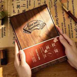 Wooden Notebook Light Luxury Wood Grain Unbound Custom Printed Logo <b>Notepad</b> <b>A5</b> Retro Creative Gift Box for Teachers - Product Image 1