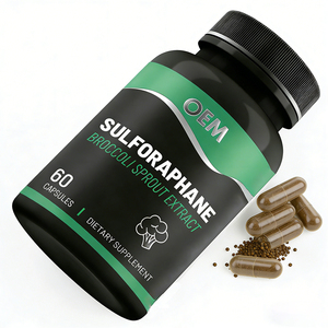 OEM/ODM Broccoliespruitextract Groentecapsules Natuurlijk Sulforaanaan Supplement Broccoliezaden Sulforaanaan Microcapsules - Product Image 3
