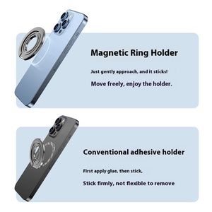 Support d'<span class=keywords><strong>anneau</strong></span> magnétique double face pour <span class=keywords><strong>téléphone</strong></span> Détachement sans effort Utilisation flexible pour tous les smartphones - Product Image 5