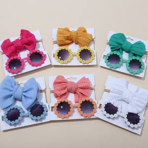 Gafas de sol infantiles con diseño de girasol de dibujos animados y diademas de esqueleto de color sólido - Product Image 5