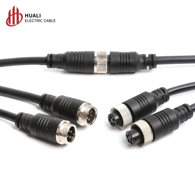 GX12 Series Waterproof Aviation Connector Plug, 2-7 Pin Male Female Electrical Wire Harness with Cable for Sensor