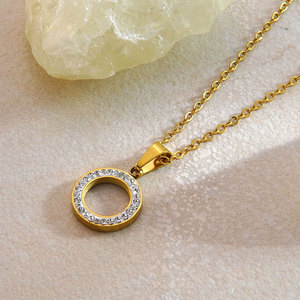 Vintage Waterproof Tarnish Free 316l Stainless Steel Brand Wholesale Custom 18k Gold Plated Zircon Fine Jewelry <b>Set</b> for Women - Product Image 2