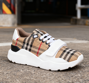 Chaussures de course classiques à lacets - Tige en coton et mesh, semelle extérieure en caoutchouc, amorti et design respirant pour toutes les saisons - Product Image 5