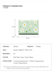 TAOMICMIC vendita calda margherita fiore <span class=keywords><strong>portafoglio</strong></span> <span class=keywords><strong>bambina</strong></span> borse portafogli carino per le donne - Product Image 5