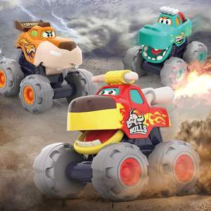 Monster Truck Toy Push & Go Cocodrilo Fricción Powered Bull Pull Back Leopard Car Rueda grande Animal Car Baby Toy Gift - Product Image 6