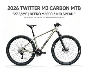 จักรยานเสือภูเขา 2026 รุ่นใหม่ Twitter M3 โครงคาร์บอน ขนาด 27.5/29 นิ้ว ตัวเลือกชุดเกียร์ <span class=keywords><strong>Deore</strong></span>/M6000 3*<span class=keywords><strong>10</strong></span> สปีด เบรคไฮดรอลิกดิสก์ สำหรับผู้ใหญ่ - Product Image 1
