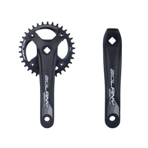 Pédalier de VTT en alliage d'aluminium 104BCD, <span class=keywords><strong>axe</strong></span> <span class=keywords><strong>carré</strong></span>, dents mixtes, plateaux simples, conversion 7/11/12 vitesses - Product Image 1
