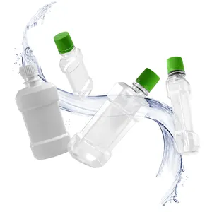Botol Plastik Pet Perawatan Mulut, 100Ml 240Ml 500Ml Kosong Multi-Care Pemutih Botol Plastik Segar untuk Dicuci Mulut dengan Tutup Botol Anti-maling