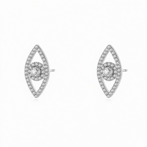 Amy Amy Fashion <b>Stud</b> Earrings Zirconia Marquise Cut <b>Silver</b> Plated For Women Party Jewelry - Product Image 4