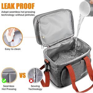 <strong>Insulated</strong> <strong>Lunch</strong> Bag Double Deck <strong>Lunch</strong> <strong>Box</strong> Leakproof <strong>Insulated</strong> Bag Handheld Crossbody <strong>Lunch</strong> Thermal Bag - Product Image 4