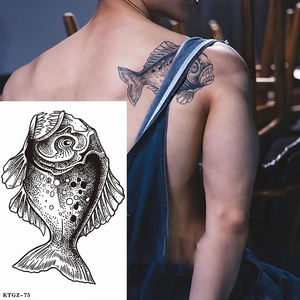 Pegatina <span class=keywords><strong>de</strong></span> tatuaje <span class=keywords><strong>de</strong></span> arte corporal resistente al agua directa <span class=keywords><strong>de</strong></span> fábrica ampliamente utilizada <span class=keywords><strong>en</strong></span> la pierna del brazo trasero para diseño <span class=keywords><strong>de</strong></span> peces temporales - Product Image 2