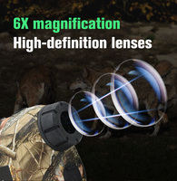 Télémètre de chasse camouflage laser avec logo personnalisé, rechargeable Type-C, objectif 6X, écran LCD, portée 600m 1000m 1200m 1500m
