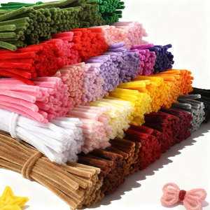 100 Piezas/Lote de Limpiapipas de Colores Schneier, Juguete <span class=keywords><strong>Educativo</strong></span> DIY, <span class=keywords><strong>Material</strong></span> de Poliéster, Modelo QH4005 - Product Image 2