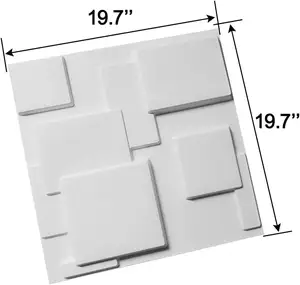 3d白色钻石设计聚氯乙烯墙板设计3D纹理墙板壁纸