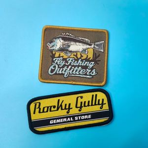 Wholesale Designer Chenille Hat <b>Badge</b> Brand Clothing Woven Label Sewing Woven Patches for T-Shirts - Product Image 1