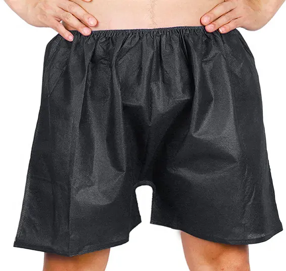 Mens underwear disposable pp non woven men's boxer short for SPA use