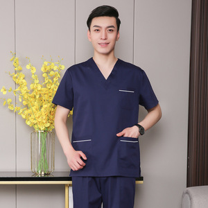 ชุดพยาบาลแขนสั้นชุดเครื่องแบบคลินิกชุดแขนสั้นแปรงสำหรับห้องผ่าตัด - Product Image 5