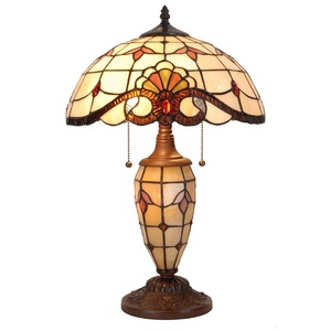 TFT-8030 Victorienne Double Allumé Vitrail Décor À La Maison D'éclairage tiffany lampes - Product Image 1