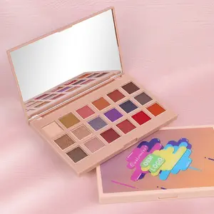 Bán buôn 18 màu tùy chỉnh nhãn cho Eye Shadow Palette tạo ra của riêng tôi Eyeshadow Palette logo của bạn Eyeshadow Vegan