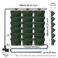 Pompe submersible hydroponique auto-circulante suspendue Pots de fleurs en plastique pour la maison jardin Pot mural vertical pour légumes