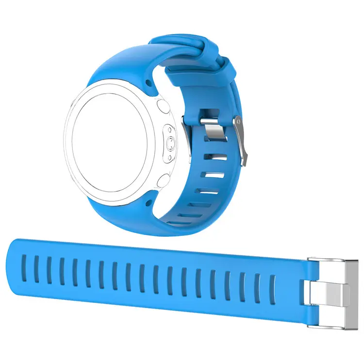 Bracelet de rechange en silicone 9 couleurs pour montre d'eau souterraine Sunnto D4 D4i Novo avec un plus long