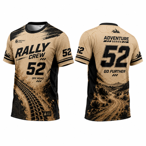 Camisetas Casuales de Carreras de Autos para Fanáticos, 100% Poliéster Transpirable, Personalizadas por Sublimación, para Equipo de Rally, Desierto, Offroad y Pit Crew - Product Image 5