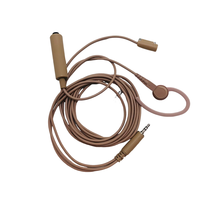 Kit oreillette beige 3 fils BDN6668 avec microphone et PTT pour radio Motorola APX XTS, prise jack 3,5 mm