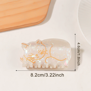 Yi YHJ 女式现货发饰卡通动漫可爱8厘米猫设计PVC鲨鱼夹定制发夹快速发货 - Product Image 5