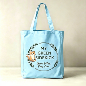 Sac fourre-tout en toile <span class=keywords><strong>de</strong></span> coton durable avec motif <span class=keywords><strong>de</strong></span> chat <span class=keywords><strong>de</strong></span> dessin animé mignon, poche zippée, idéal pour les activités promotionnelles d'entreprise - Product Image 2