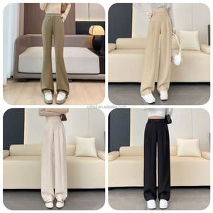 <span class=keywords><strong>Pantaloni</strong></span> <span class=keywords><strong>Eleganti</strong></span> da Ufficio per Donna, a Campana, <span class=keywords><strong>Vita</strong></span> Alta, Primaverili/Estivi, Tinta Unita, Sottili, Gamba Larga, Casual, Comodi ed Elastici - Product Image 4