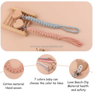 Chupete de ganchillo hecho <span class=keywords><strong>a</strong></span> mano con corazón para bebé, soporte Universal para chupete, muselina, Clip para chupete para bebé, niño y niñ<span class=keywords><strong>a</strong></span> - Product Image 4
