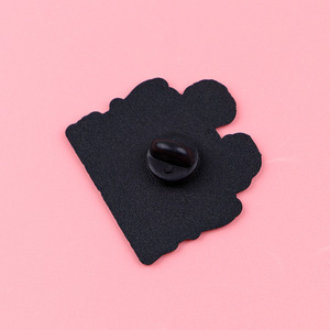 Pins de esmalte de gato blanco y negro, bonitos, con diseños de papel, tijera, piedra, letras creativas, citas, broches, dijes de dibujos animados de tiburón, arcoíris y libro, joyería - Product Image 3