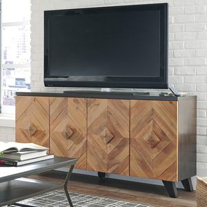 Combohome <span class=keywords><strong>Robin</strong></span> Ridge Meuble d'appoint moderne en bois ou meuble TV, marron et noir - Product Image 6