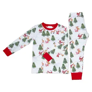 wholesale kids pyjamas 2pcs/ Set Girls Printing Cotton kid's Sleepwear family christmas pajamas matching sets christmas s
