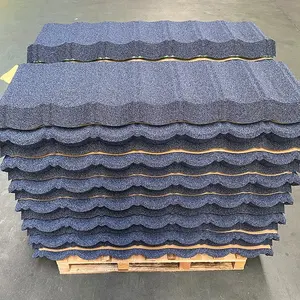 Low Price Roof Tiles Newest Coastal Design Stone Coated Metal Roof Tile Stone Coated Roofing Tiles