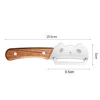 Nieuwe multifunctionele schilmes met houten handvat, nieuwe roestvrijstalen fruit- en groenteschiller voor pompoen en sla.