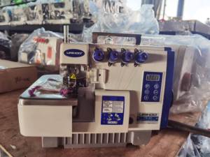New Direct Drive Flat-Bed Industrial Overlock <b>Sewing</b> <b>Machine</b> High-Speed 5000 Stitches/Minute 4.8 Stitch Length Double Needle - Product Image 2