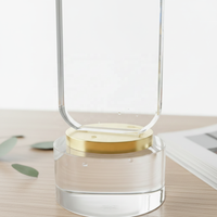 Trophées en verre cristal vierges personnalisés en gros avec bases rondes pour articles commémoratifs de compétition