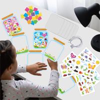 Fournitures artistiques effet vitrail pour fenêtre, activité créative pour enfants, ornement magique pour loisirs créatifs, papillon, fleur, peinture DIY