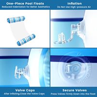 Lot de 2 flotteurs gonflables 4-en-1 en PVC épais multi-usages pour piscine, hamac d'eau pour adultes, radeaux de transat.